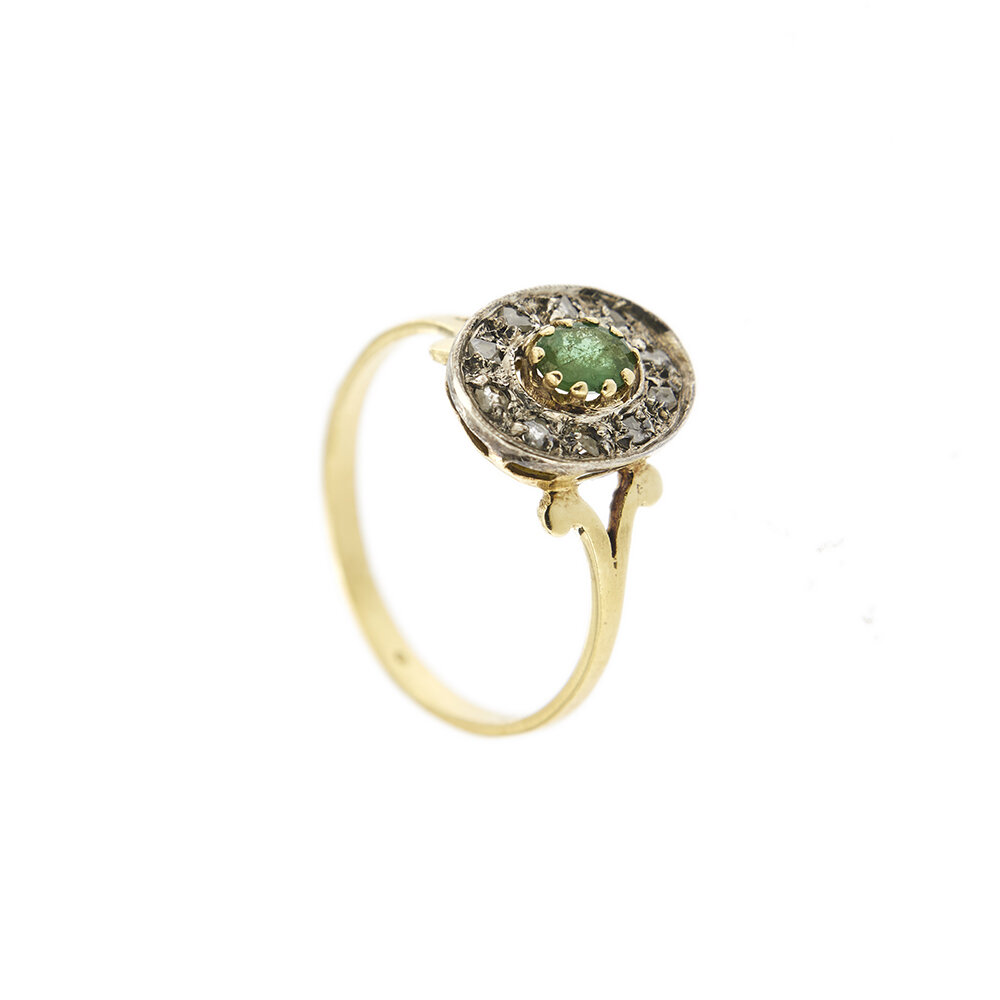 29688-anello-oro-vintage-smeraldo-diamanti 5