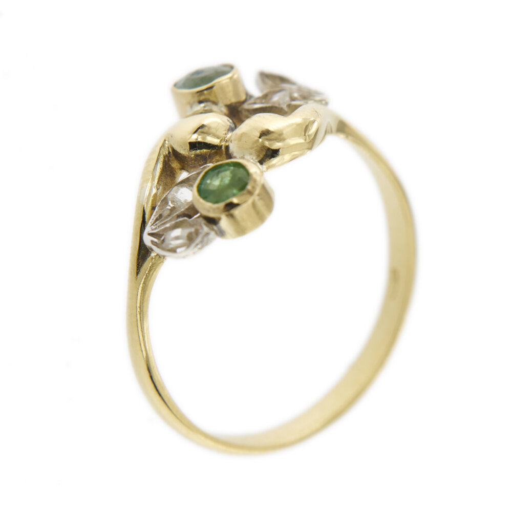 29565-anello-oro-smeraldo-diamanti-foglia 5