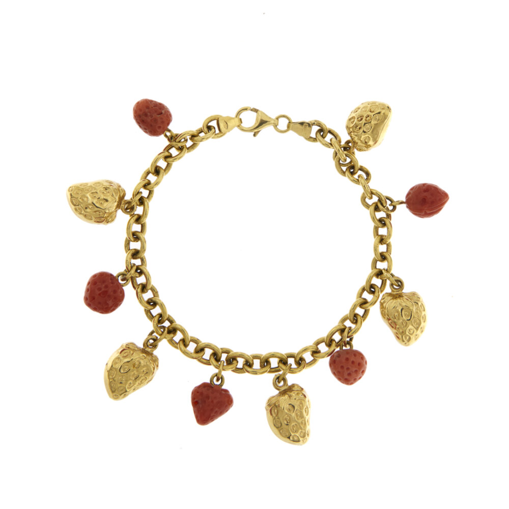 31412-bracciale-oro-charms-fragola-corallo 01a
