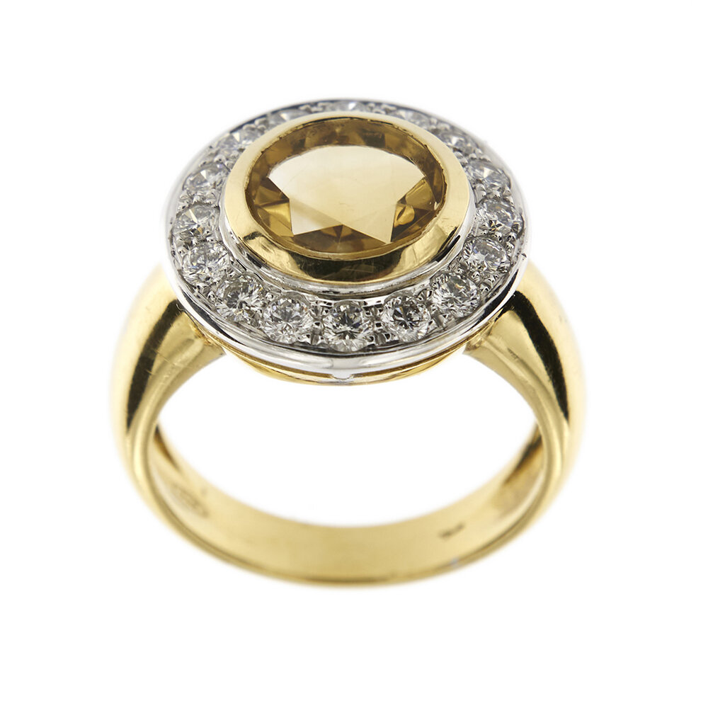 30269-anello-oro-quarzo citrino-diamanti 1a