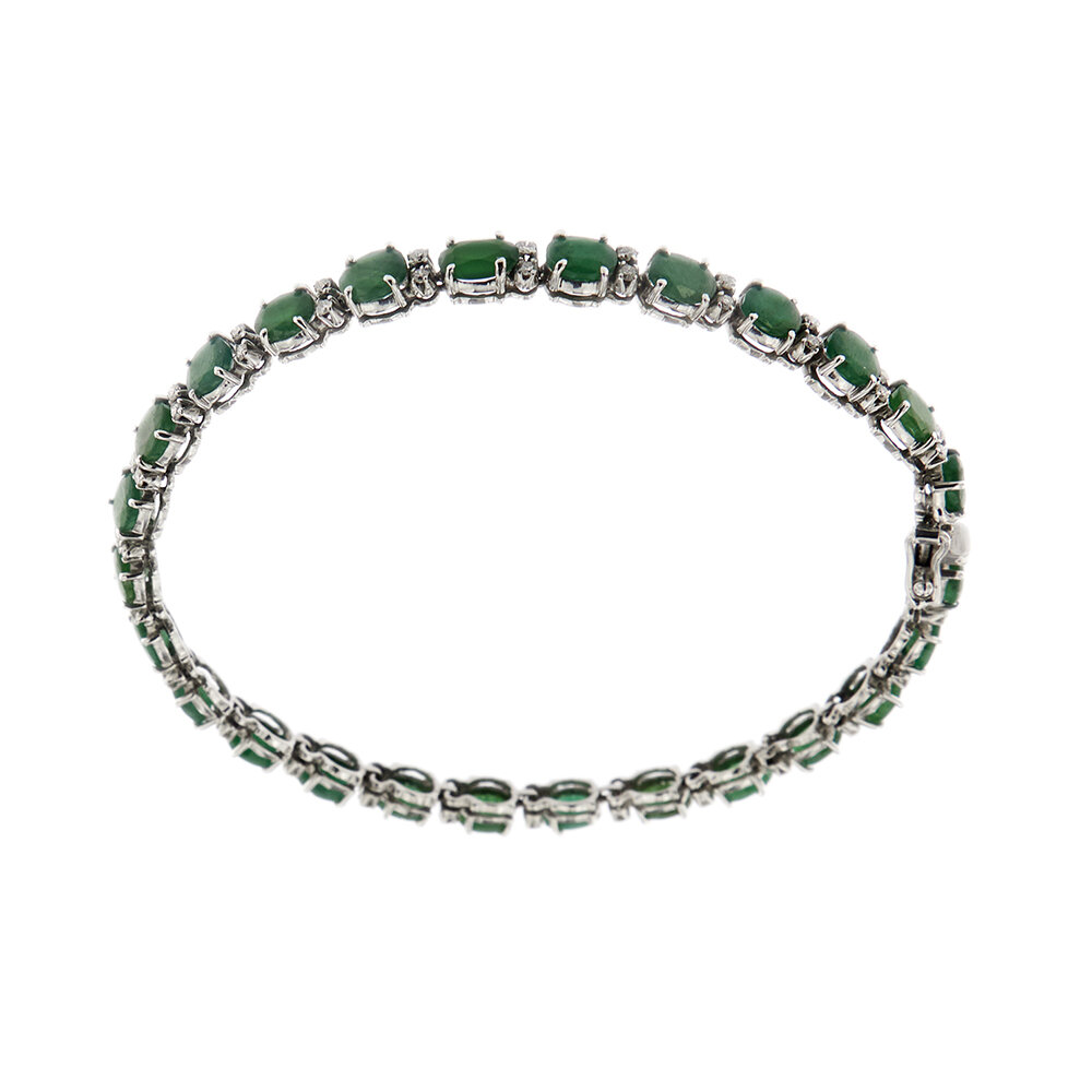 304512-bracciale-oro-tennis-smeraldo-diamanti 1