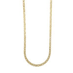 Collana uomo in oro giallo 18 kt con maglia traversino e chiusura a moschettone.
