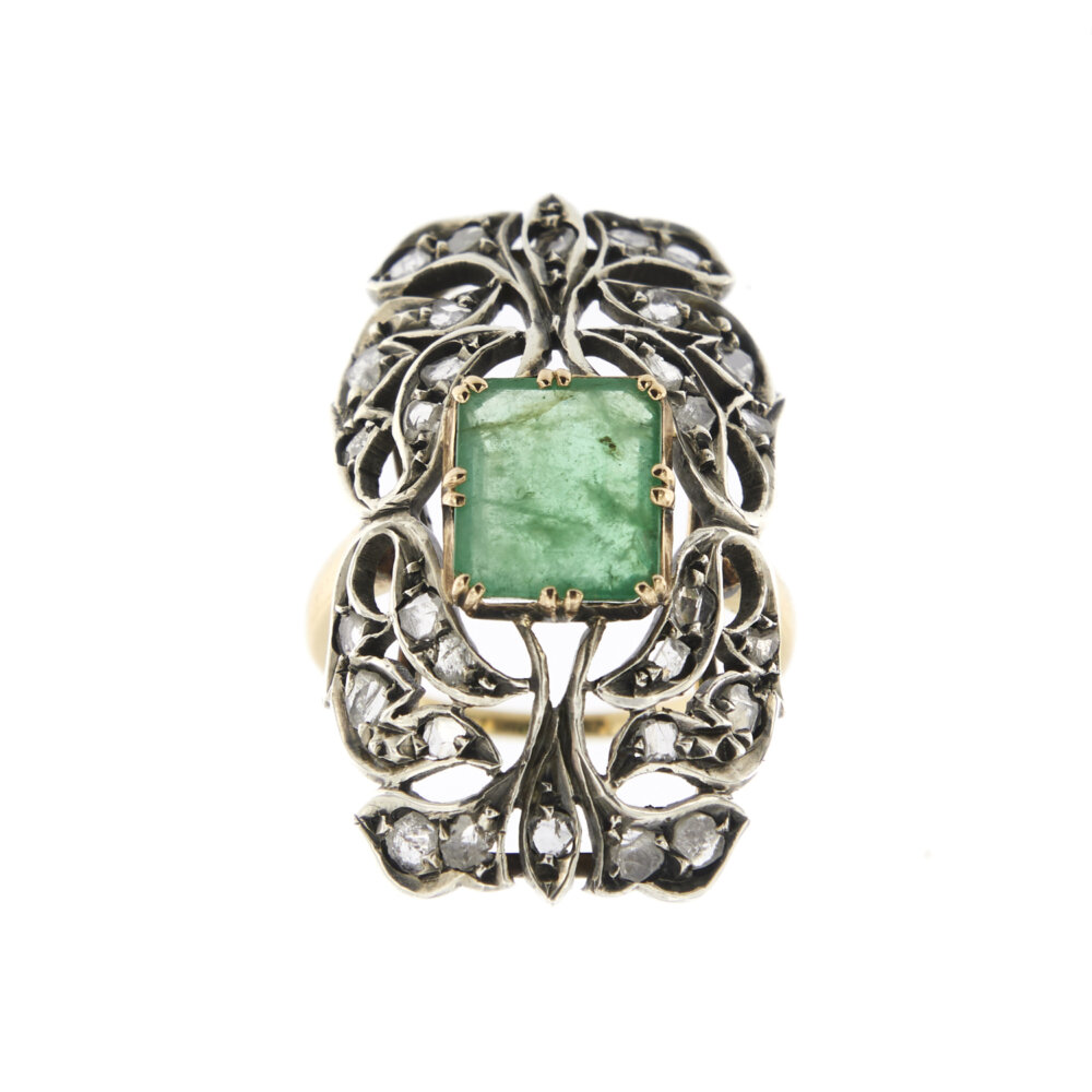 29562-anello-oro-smeraldo-diamanti-vintage 01