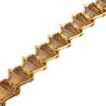 visione interna di bracciale tank oro giallo a fascia