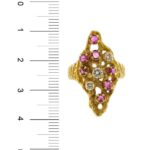 anello oro giallo lavorazione grezza foto paragone righello per misura gioiello lunghezza in cm