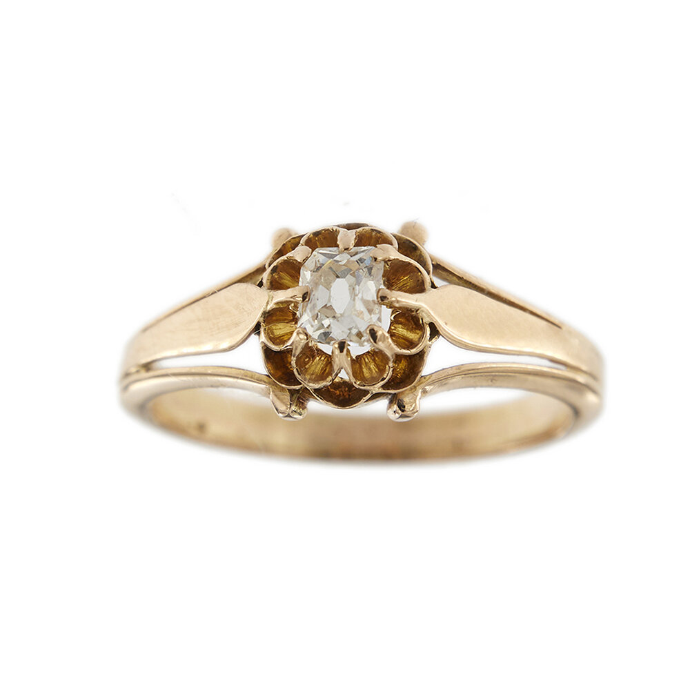 30429-anello-oro-rosa-diamanti-taglio antico-vintage 4