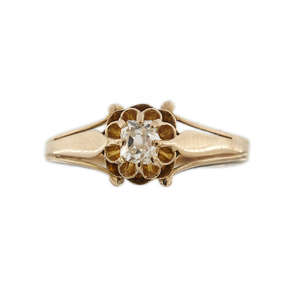 30429-anello-oro-rosa-diamanti-taglio antico-vintage 5