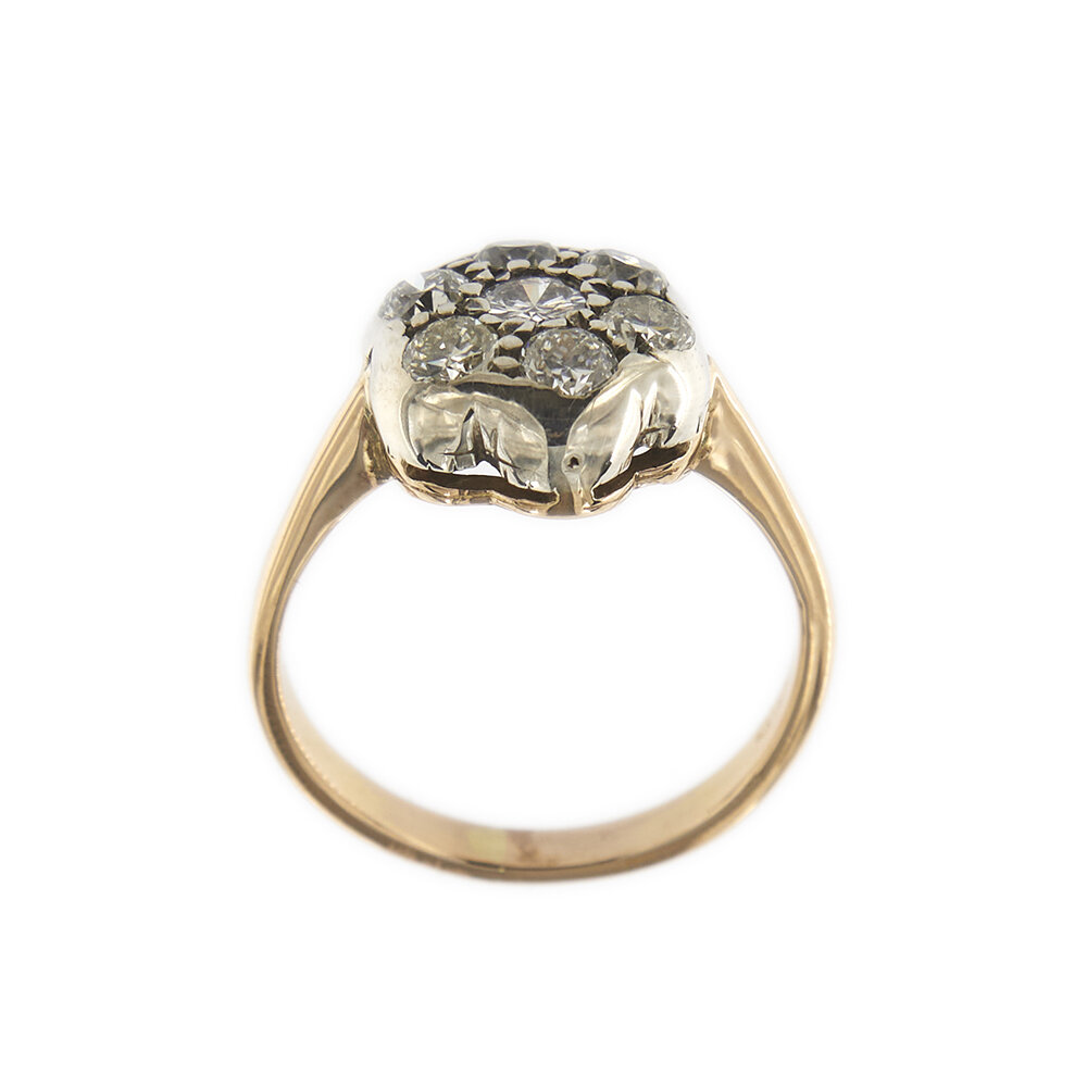 31303-anello-oro-fiore-diamanti-vintage 2
