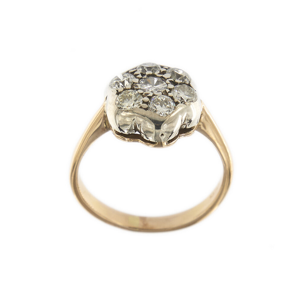 31303-anello-oro-fiore-diamanti-vintage 3