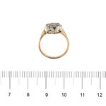 anello a fiore in oro con diamanti foto paragone righello per misura gioiello in cm
