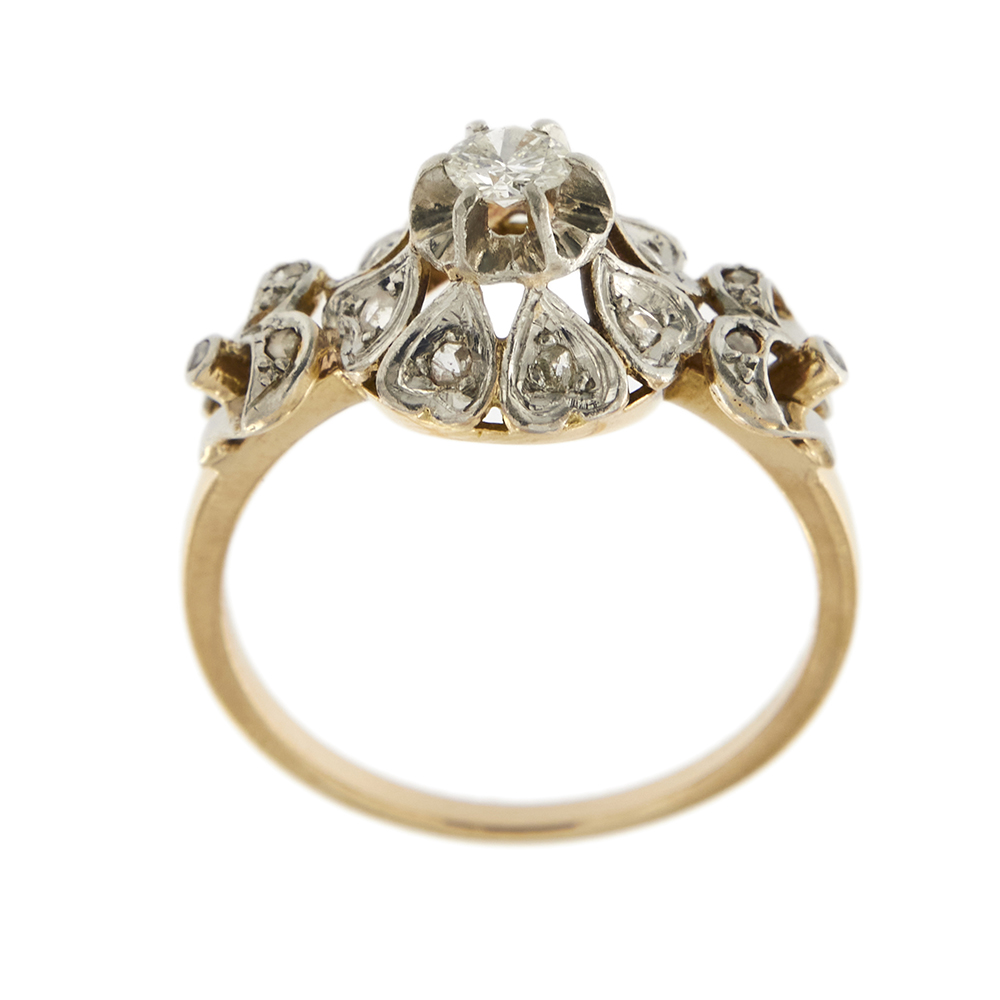 32274-anello-oro-due ori-diamanti-vintage 1