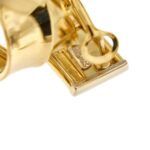 punzone 750 oro su interno di orecchini pendenti