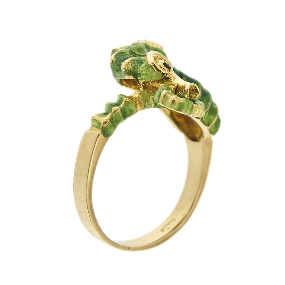 32428-anello-oro-smalto-verde-cavalluccio-marino 10