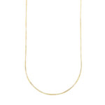 Collana maglia veneta in oro giallo 18 kt, chiusura con moschettone.