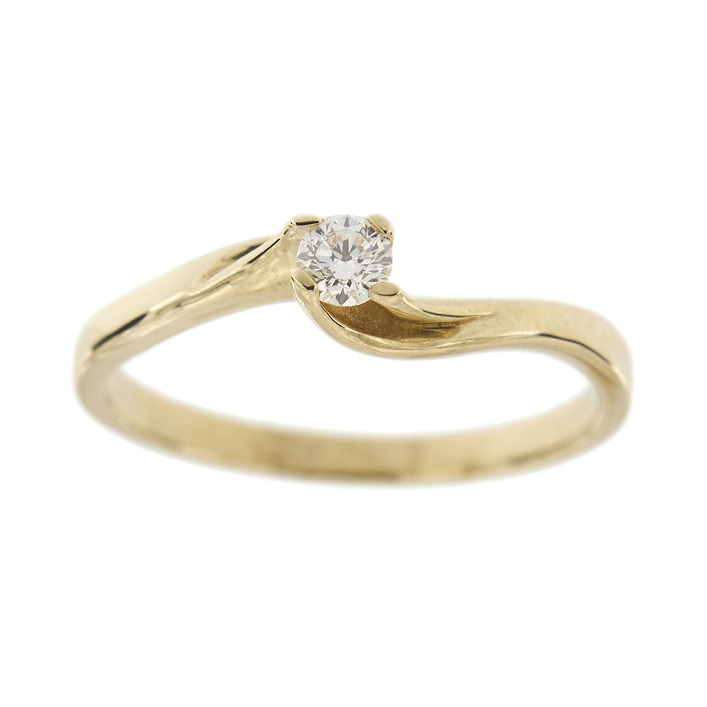 Solitaire ring with 0.15 ct diamond