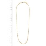 collana oro giallo occhio di tigre foto paragone righello per misura gioiello in cm lunghezza
