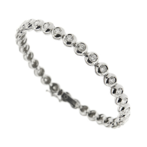 Bracciale oro bianco tennis con diamanti 2.88 ct