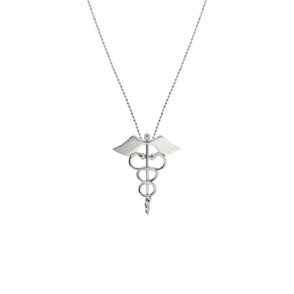 Caduceus pendant necklace