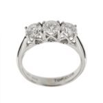 anello trilogy oro bianco con diamanti