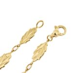 dettaglio bracciale foglie in oro giallo