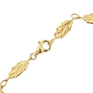 bracciale foglie oro giallo