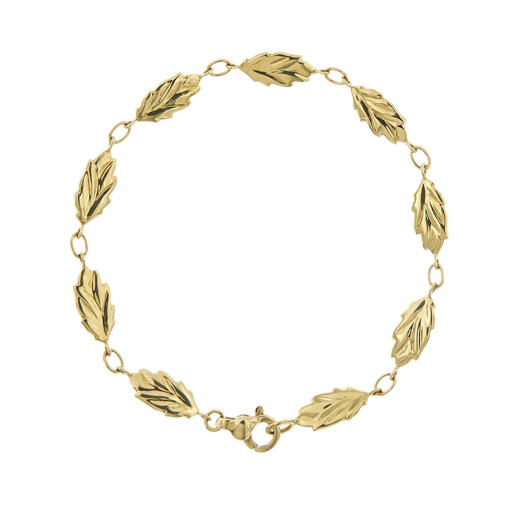 Leaves link bracelet