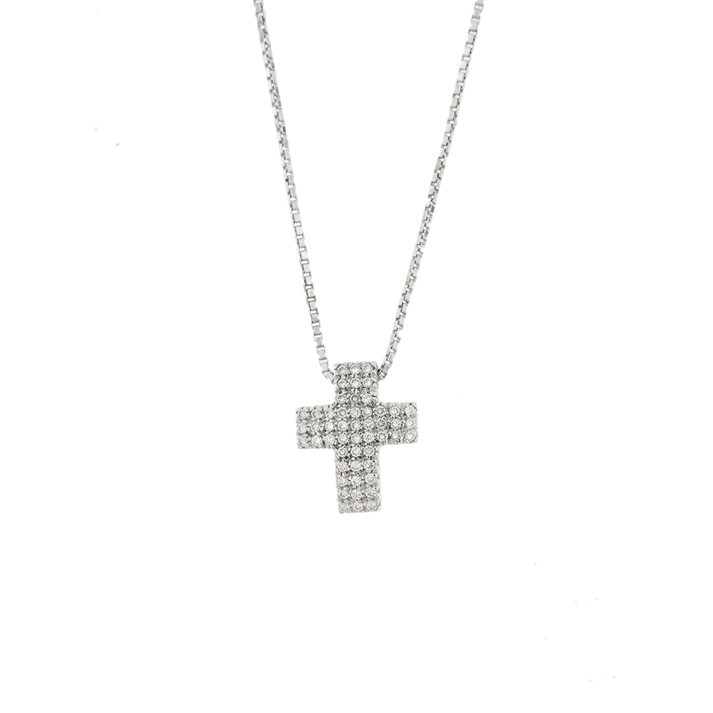 Diamonds cross necklace