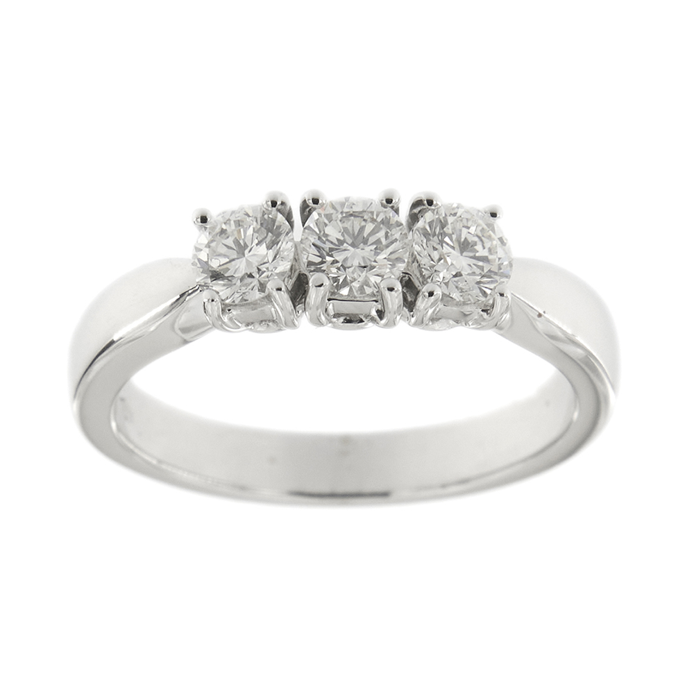 Trilogy ring with 0.70 ct diamonds