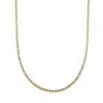 Collana uomo maglia traversino in oro giallo 18kt con chiusura a moschettone.