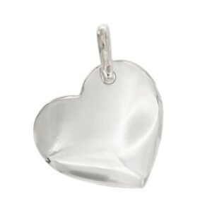 Ciondolo in argento 925/1000 a forma di grande cuore. Brand: DoDo.