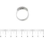 anello tripla riviere in oro bianco con diamanti foto paragone righello per misura gioiello in cm