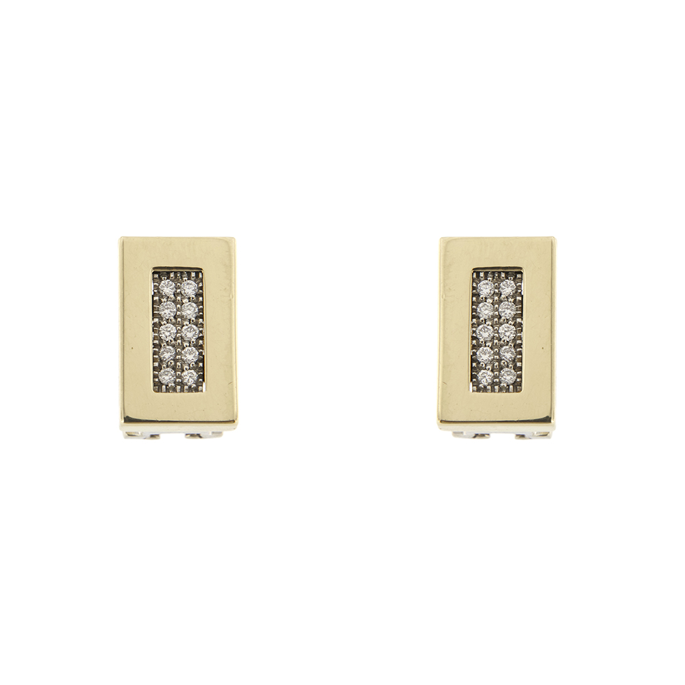 Rectangular diamond earrings