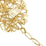 collana oro giallo brand Quadri con fili d'oro intrecciati
