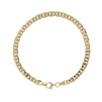 Bracciale unisex in oro giallo 18kt con maglia valentino.