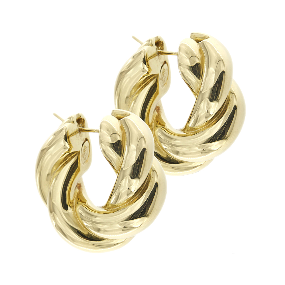 Domed hoop earrings