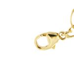 moschettone e incisione oro 750 su chiusura di bracciale maglia cheval in oro