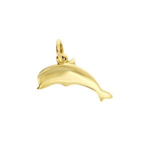 Ciondolo Dodo a forma di delfino in oro giallo 18kt significato/messaggio: “PORTAMI CON TE”.