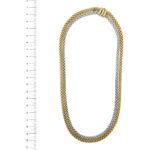 collier maglia pop corn Fope in due ori foto paragone righello per misura gioiello lunghezza in cm