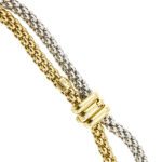 collier maglia pop corn Fope in due ori