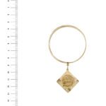 bracciali bangle rigidi in oro giallo con ciondolo sterlina foto paragone righello per misura gioiello grandezza in cm