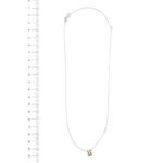 collana maglia rolò oro bianco con inserto D e ciondolo abbraccio in oro bianco e in oro rosa brand Damiani foto paragone righello per misura gioiello lunghezza in cm