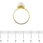 anello oro giallo con perla foto paragone righello per misura gioiello grandezza in cm
