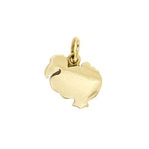 Ciondolo Dodo a forma di dodo in oro giallo 18kt, significato/messaggio: “SONO IL TUO DODO”.