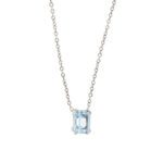 zoom dettaglio ciondolo topazio su collana oro bianco