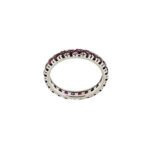 anello oro bianco eternity con rubini