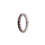 anello veretta eternelle oro bianco con rubini