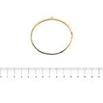 bracciale rigido in oro con diamanti foto paragone righello per misura gioiello in cm