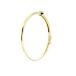 lato prospettiva di bracciale rigido oro giallo con diamanti Salvini