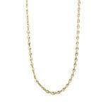 Collana maglia originale 2 ori, oro giallo e bianco 18kt chiusura a moschettone e lunghezza regolabile. Brand: Barakà.