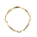 spessore visione alto di bracciale oro giallo con sterline